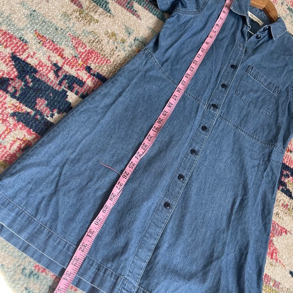 Madewell Denim Waisted Shirtdress in Penview Wash Medium - Picture 7 of 7